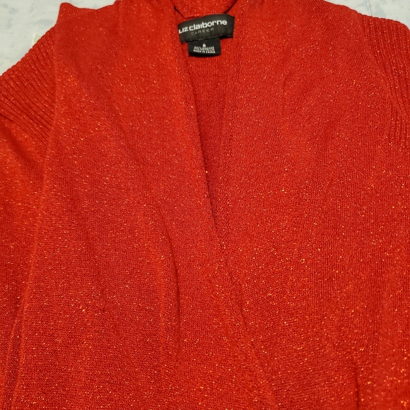 Liz Claiborne Red Wrap Sweater - Picture 10 of 10